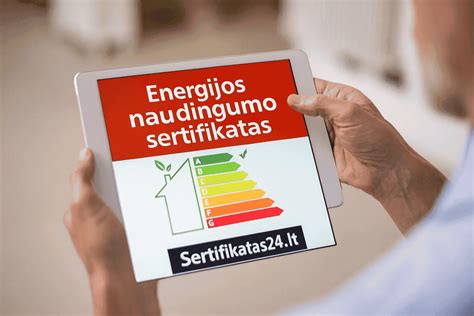Energinio naudingumo sertifikato pavyzdys (grafikas)