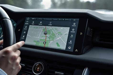 Teminė nuotrauka su GPS navigacija automobilyje