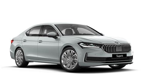Teminė nuotrauka su Škoda Superb, konfigūravimo įrankis ekrane