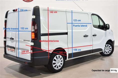 Renault Trafic L1H1 Pack Clim bagažo skyriaus schema su matmenimis