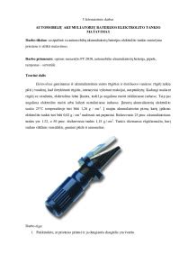 akumuliatoriaus elektrolito tankio matavimas, tankiamatis