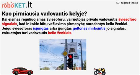 eismo žiedas su kelio ženklais 