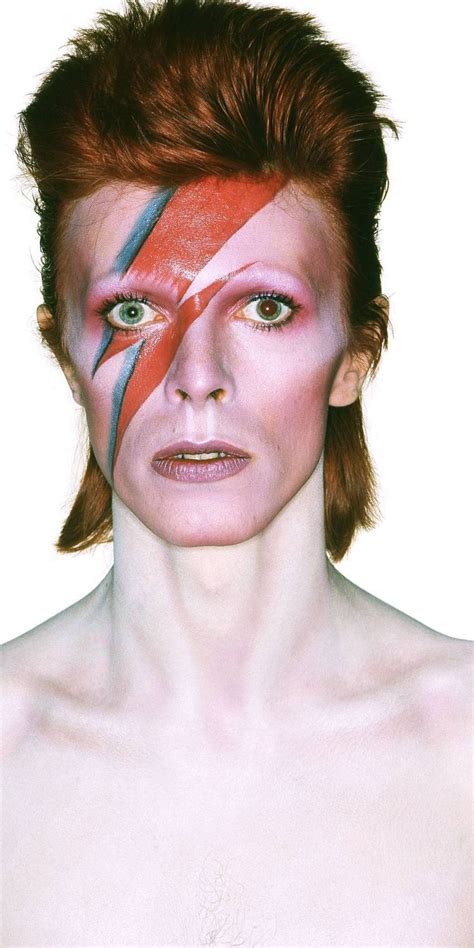 Portreto nuotrauka su David Bowie, pabrėžiant jo akis