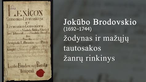 Jokūbo Brodovskio žodyno viršelio atvaizdas