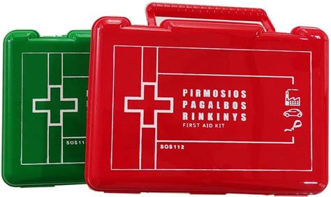 Tematinė nuotrauka: pirmosios pagalbos rinkinys automobilyje