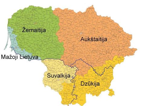 Žemėlapis: Lietuvos apleistų žemių pasiskirstymas pagal regionus