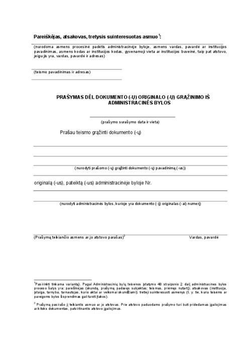 dokumentų pavyzdžiai registracijai