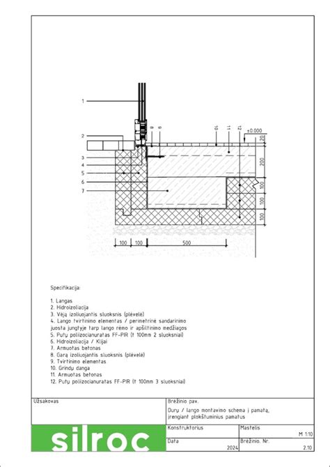 Schema: Keraminio uždegimo teno montavimo vieta granulių degiklyje
