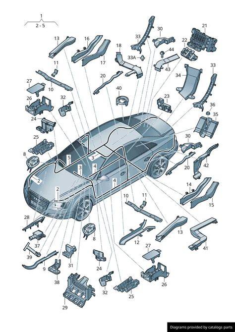Audi A4 B8 variklio skyriaus schema