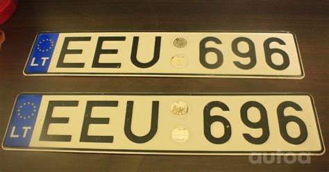 automobilio valstybinio numerio plokštelė