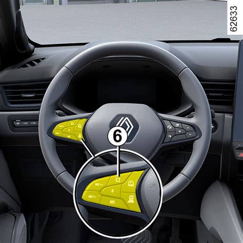 Renault Kangoo prietaisų skydelis su adaptyviosios greičio palaikymo sistemos indikatoriais