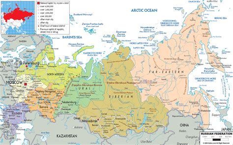 Žemėlapis su Rusijos regionais