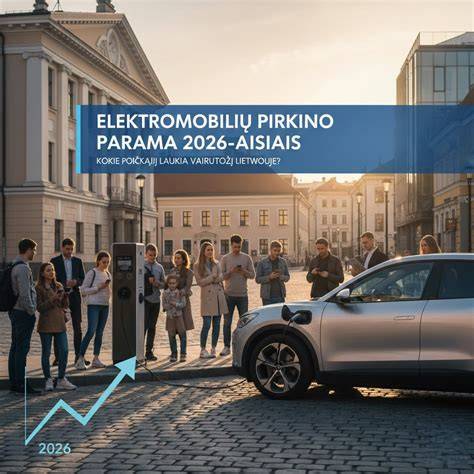 Infografika: elektromobilių rinka Lietuvoje (2025-2026)