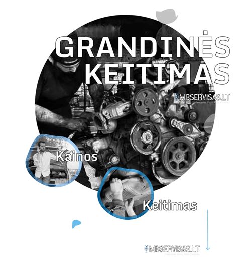 Mercedes variklio grandinės schemos infografika