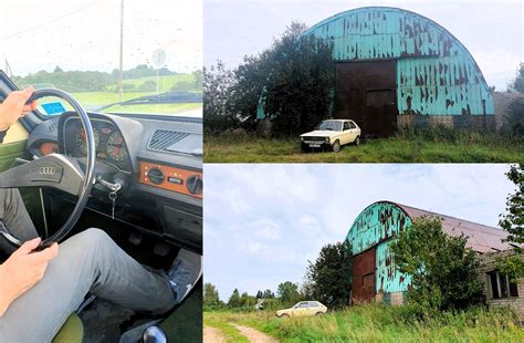 Nuotrauka, lyginanti korozijos pažeistą sovietinio automobilio kėbulą ir geresnės būklės vakarietiško automobilio kėbulą