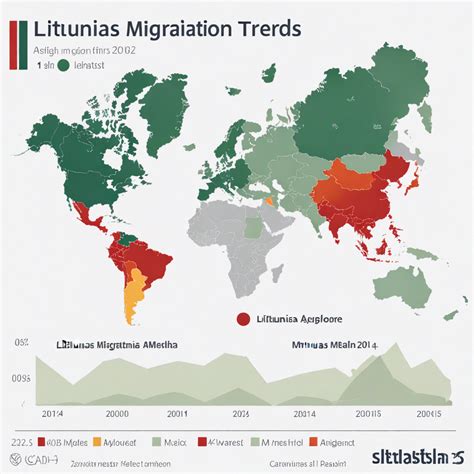 Infografika, vaizduojanti migracijos srautus į Lietuvą ir jų poveikį darbo rinkos sektoriams