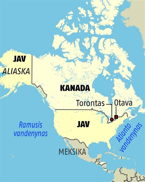 Žemėlapis su svarbiausių GM gamyklų ir inžinerijos centrų išsidėstymu Šiaurės Amerikoje