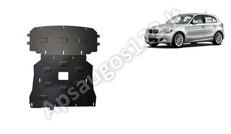 BMW variklio apsaugos ir greičių dėžės apsaugos diagramų infografika: principas ir montavimo vietos