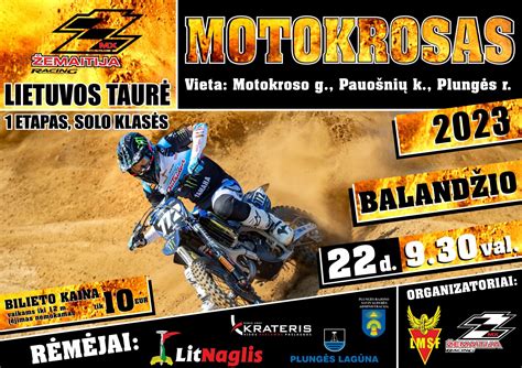 Motokroso varžybos ir trasos vaizdas