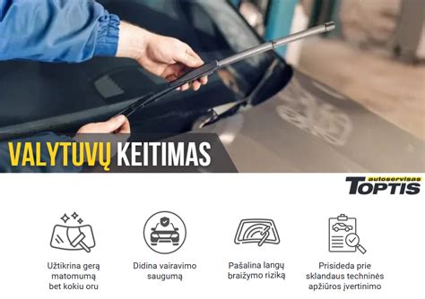Tematinė nuotrauka: automobilio valytuvų keitimas