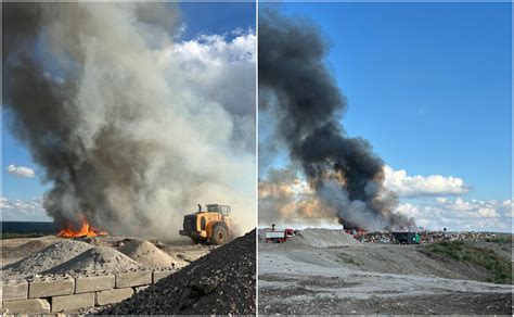 Teminė nuotrauka, vaizduojanti gaisro padarinius padangų sąvartyne
