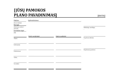automatizuoto planavimo kalendoriaus pavyzdys