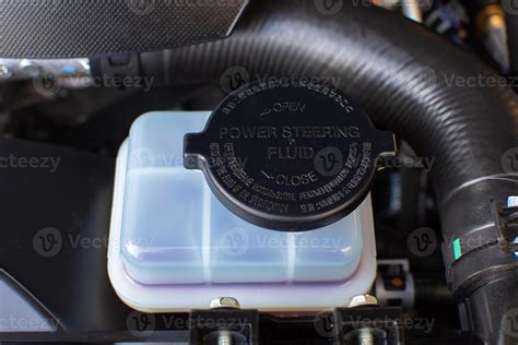 Thematic photo of a car's power steering fluid reservoir