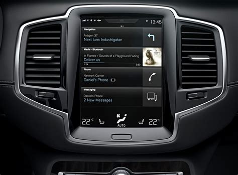 Volvo Sensus Connect ekrano vaizdas su interneto ryšio indikatoriumi