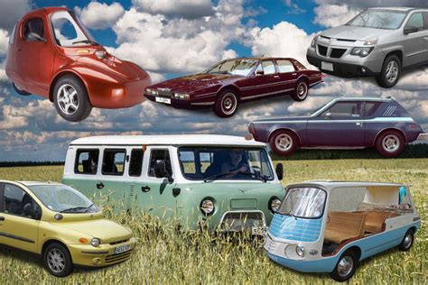 Koliažas iš 12 keisčiausio dizaino automobilių