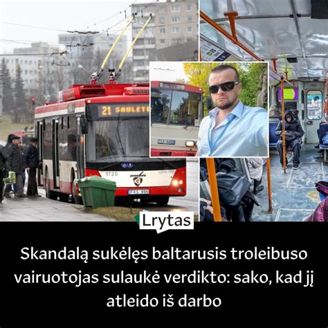 Tematinė nuotrauka su troleibuso vairuotoju darbe
