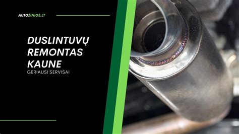 Infografika, iliustruojanti veiksnius, darančius įtaką duslintuvų remonto kainai.