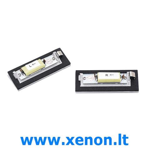 Schema, kaip LED numerio apšvietimo lempos montuojamos BMW automobiliuose