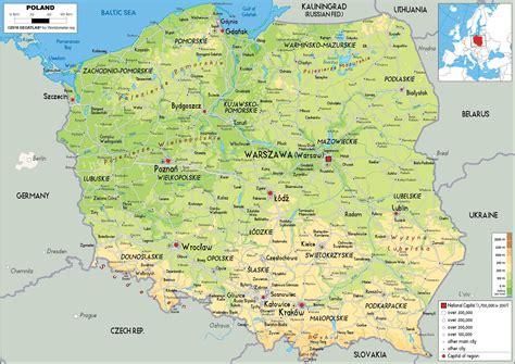 Lenkijos lankytinų vietų žemėlapis