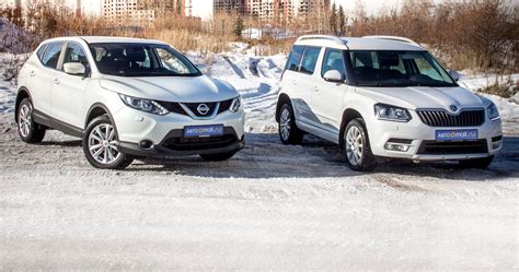 Škoda Yeti ir Nissan Qashqai palyginimas