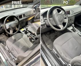 salono cheminis valymas prieš ir po