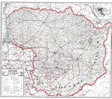 Lietuvos kelių žemėlapis su avaringiausiomis vietomis