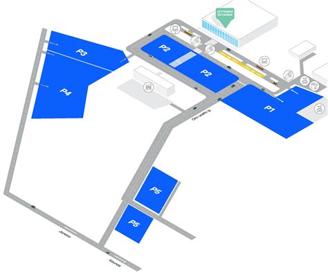 Schema su UNIPARK aikštelės vieta Kauno centre ir artimiausiomis gatvėmis