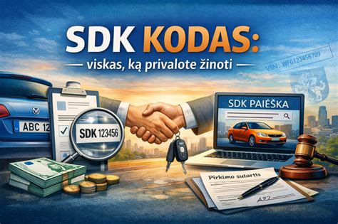 SDK kodas, VIN kodas, Regitros svetainė