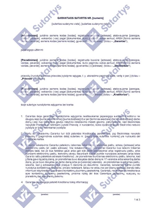 garantijos lipdukas, teisinė sutartis
