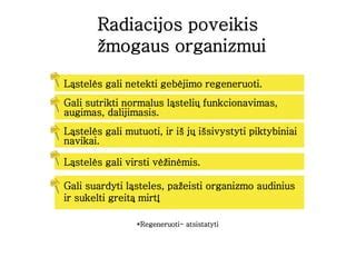 Infografika: Radiacijos poveikis žmogaus organizmui