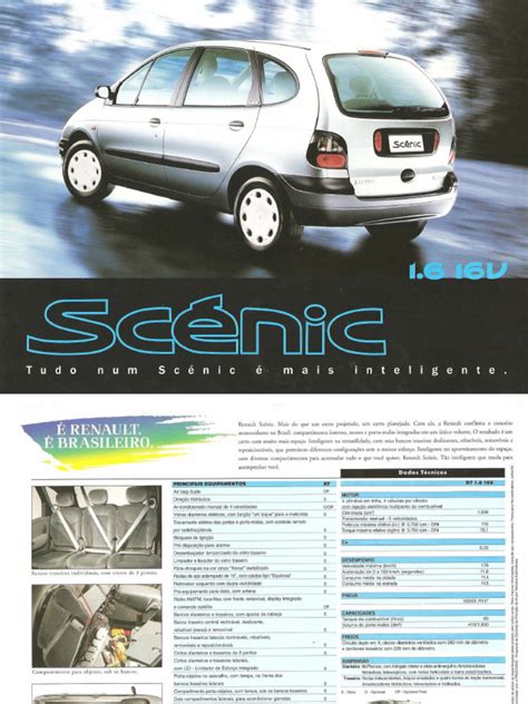 Renault Scenic 1999 m. priekinės dalies schema su pažymėta panele ir jos komponentais