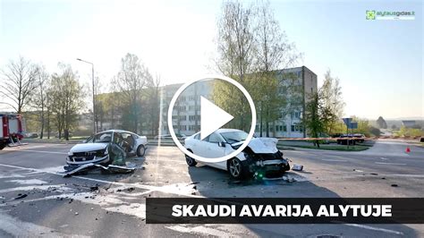Skaudi avarija Alytuje: įvykio vietos vaizdas