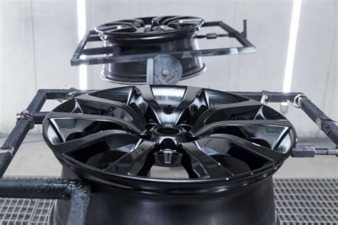 automobilio ratlankių dažymo procesas ir naudojamos priemonės