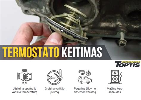 termostato keitimas automobilyje