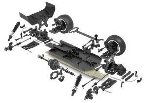 Automobilio pakabos sistemos detalus vaizdas
