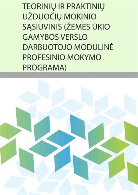 Technikos priežiūros verslo darbuotojo mokymo schema ar programa