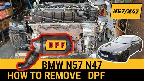 BMW N47 ir N57 variklio komponentų išdėstymo schema