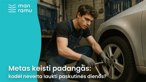 automobilio padangų keitimo procesas