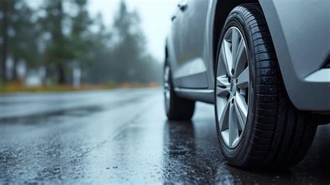Tematinė nuotrauka: automobilių padangos ant asfalto