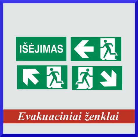Priešgaisrinės saugos ženklai ir teisės aktų nuorodos